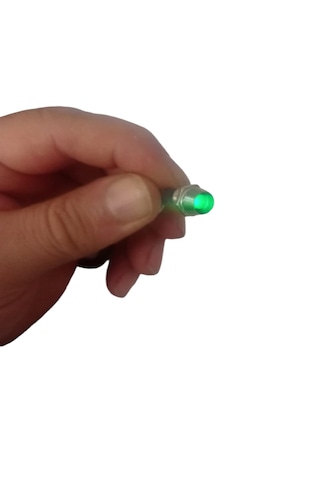 5adet 12v Led Pano Tipi 7,5mm Metal.... El Üretimi 5mm Led Yeşi