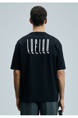 Lufian 111020245 Helıx Modern Grafik T- Shirt Erkek Tişort SIYAH