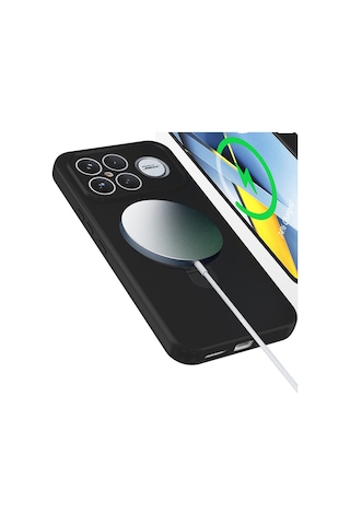 Xiaomi Poco F8 Ultra Kılıf Magsafe Şarj Özellikli Standlı Sensitive Touch Samara Kapak Siyah