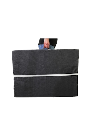 Viphomeconcept Katlanır Yer Yatağı Sünger Yatak Siyah Kırçıllı 80X180 Cm-7 Cm