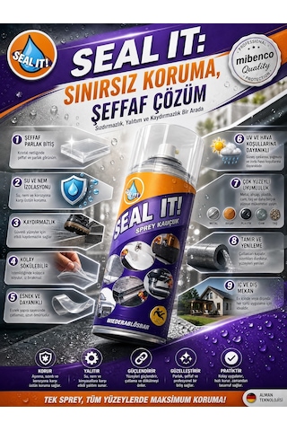 Sıvı Kauçuk İzolasyon Ve Yalıtım Spreyi Seal It 400ml
