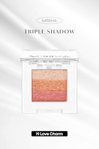Yumuşak Dokulu, Dökülme Yapmayan 3 Renkli Göz Farı Triple Shadow No.19 Love Charm 0