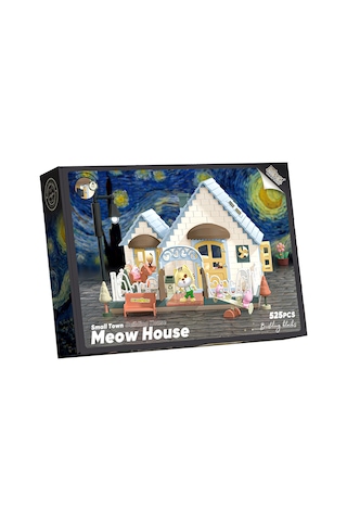 Dıy Sesli Işıklı Kedi Evi - 525 Parça