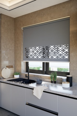 Neya Lazer Kesim Mat Stor Perde, Lazer Kesimli Klasik Serisi, C-191004 Antrasit Renk