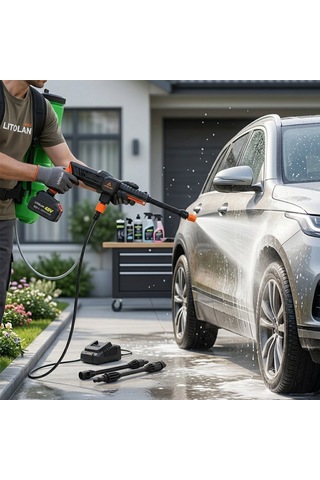 16lt Elektirikli Oto - Araç Yıkama Tabancası - Pompası Püskürtücü 4.8v Ewasher