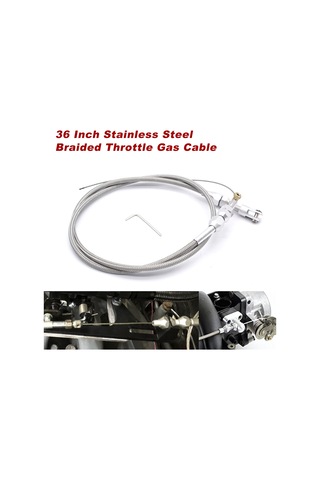 Yunboo Ls Motor Gaz Kablosu 36" - Paslanmaz Çelik Örgülü Koruma, Uyumlu Ls1 4.8/5.3/5.7/6.0, Kolay Kurulum Ve Kesim