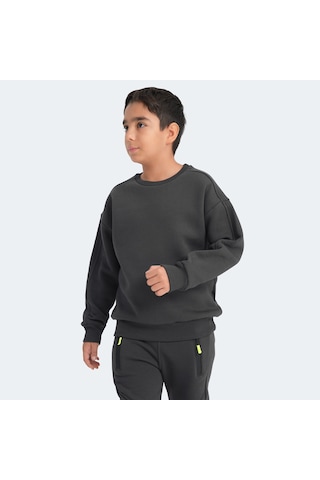 Slazenger LOGAN Çocuk Koyu Gri Sweatshirt