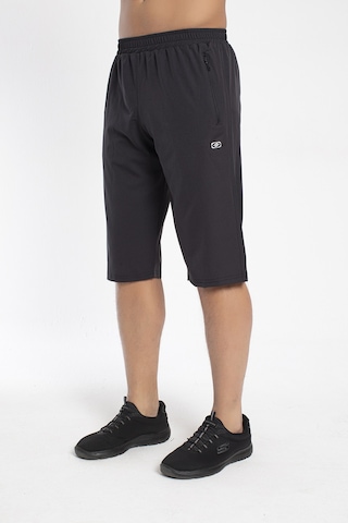 Crozwise 8036-06 Lycra Armüllü Battal Boy Erkek Spor Kapri Antrasit