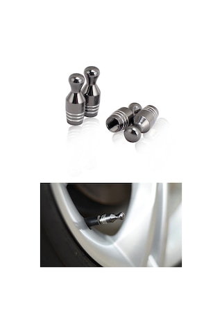 Oto Araba Sibop Kapağı Seti Metal Görünümlü Bowling 4'lü Set Krom