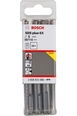 Bosch SDS-Plus 5X Kırıcı Delici Matkap Ucu 5x110 mm 10'lu Paket - 2608833889