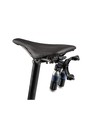 Topeak Tribackup Elite 2 Sele Altı Co2 Ve Matara Kafesi Tutucu 2 Adet 16g Co2 + Valf Dahil Siyah