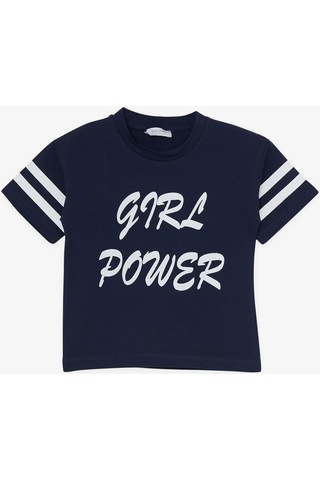 Breeze Kız Çocuk Taytlı Takım Yazı Baskılı 3-7 Yaş, Lacivert-lacivert Lacivert