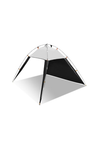 Lemestar Üç Açık Yanlıklı Hava Akışlı Erkek Bayan Geniş Görünümli Park Plaj Kamp Balıkçılık Gölge Çadırı Siyah Gri Gri - Siyah