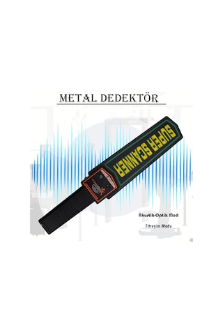 Techtic Scanner Metal Üst Arama El Dedektörü Güvenlik Havaalanı