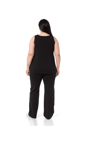 Büyük Beden Penye Siyah Eşofman Takımı-siyah Siyah