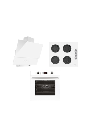 Alveus Platinum ALV MFA 627 - ALV GLS 640 - ALV MOD 3000 Beyaz Ankastre Set