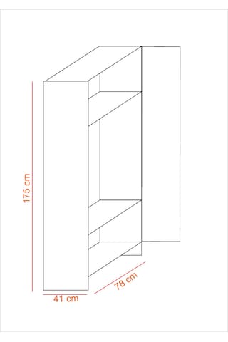 Ed Pet Dizayn 2 Kapaklı Elbise Dolabı Atlantik Çam 80 Cm Genişlik