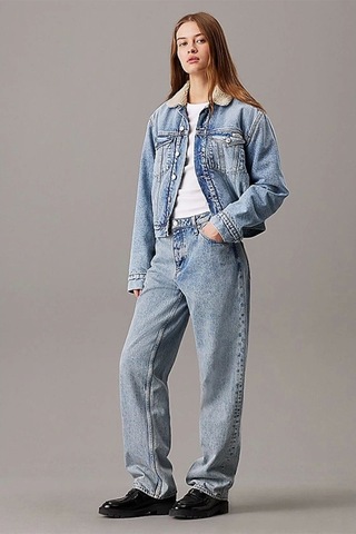 Regular Sherpa Denım Jacket Denım Mavi