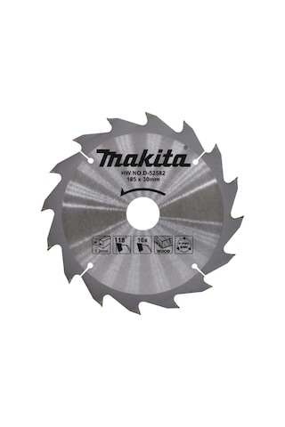 Makita D-52582 Ahşap Ağaç Daire Testere Bıçağı 16 Diş 185Mmx30Mm
