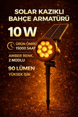 Güneş-solar Enerjili 10 W Yüksek Işık Çim Armetür Günışığı Renk