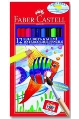 Faber-Castell Aquarell Boya Kalemi 12 Renk Karton Kutu