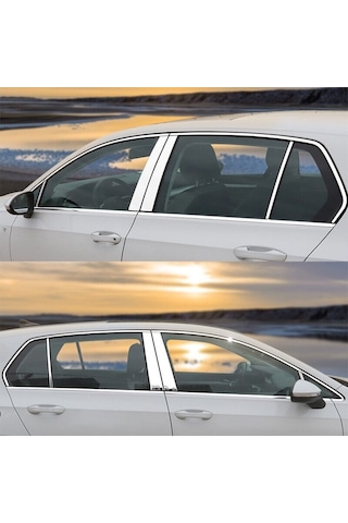 Autogp Vw Golf 8 Cam Çerçevesi Kenar Çıtası Krom Tamtur Lr Golf 8