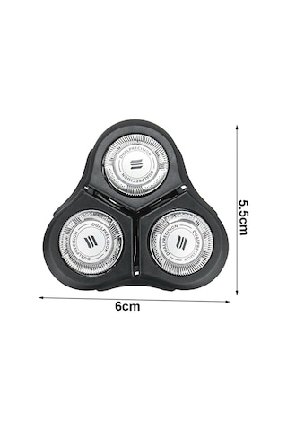 Geeksen Razor Üç Yüzer Bıçaklı Yedek Başlıklar Yıkanabilir Elektrikli Tıraş Başlıkları No-relco Rq11 2d Modelleri İçin Yedek