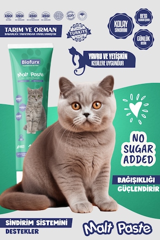 Biofurx Malt Paste - Kedi Malt Macunu 100 G Kedi Tüy Yumağı Önleyici