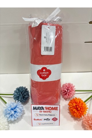 Cotton Box Mercan Battal Çift Kişilik Lastikli Çarşaf Seti 180x200 Çok Renkli