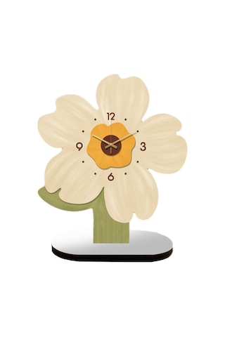 Suntek Magideal Masa Saati Analog Saat Sessiz Dekoratif Ayçiçeği