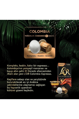 L'or Espresso Origin Colombia Nespresso Uyumlu Alüminyum Kapsül Kahve 3 x 10'lu