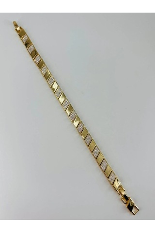 Tedar Renk Pirinç Cm Bileklik 17+2 Cm - Kbl0514 Najmaddin Standart