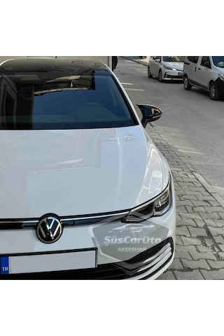 Vw Golf 8 2019 Sonrası Uyumlu Batman Yarasa Ayna Kapağı Piano Black ABS Plastik (00) (ŞüsCarOto Aksesuar)