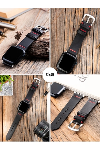 Apple Uyumlu Watch 42 44 45 49 Mm Ultra Deri Kordon