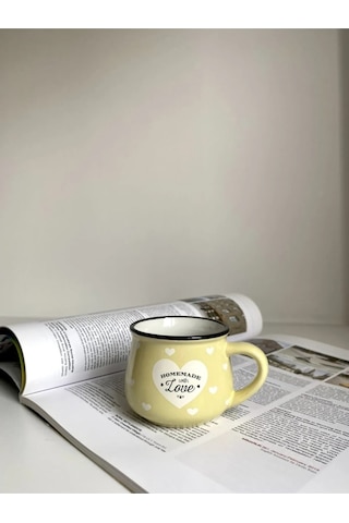 Kupa Fincan Bardak 150 Ml Hediyelik - Sarı Sarı