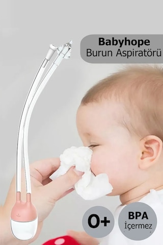 Babyhope Esp-923 Bebek & Çocuk Burun Aspiratörü 0-10 Yaş Uyumlu Temizleme Cihazı Pembe