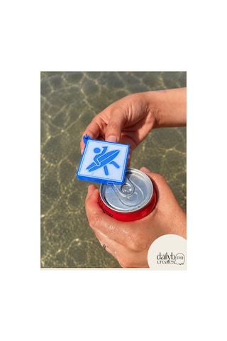 Paddle Board Charm Anahtarlık -summer Vibes Figürlü Çanta Aksesuarı-kutu İçecek Açacaklı Anahtarlık-3d Dekoratif Baskı-mavi Mavi