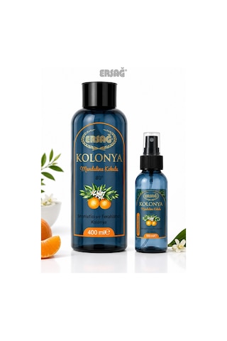 Ersağ Aparatlı Mandalina Kokulu Kolonya 400 ML + Sprey 100 ML