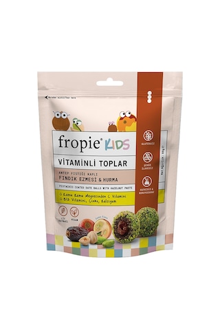 Fropie Vitaminli Kids Meyve Topları - Antep Fıstığı Kaplı & Fındık Ezmeli 80 G