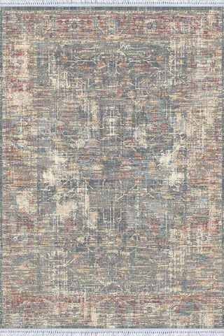 Çok Renkli Vintage Dokuma Pamuk Taban Kaymaz Kilim Klm348n11