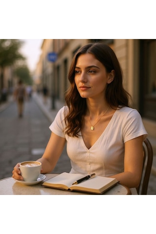 Zarf Model Açılabilir Mıknatıslı Kolye İçine Fotoğraf Veya Not Konulabilen Anlamlı Kadın Kolye Altın