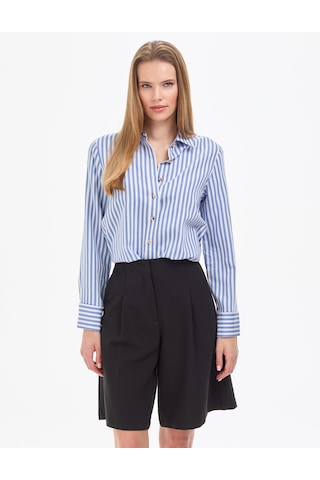 Pierre Cardin Kadın Lacivert Gömlek Desenli 50321224-vr033