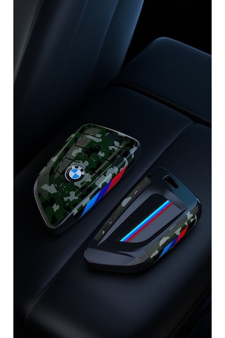 Bmw Uyumlu Anahtarlık Askeri Desenli Anahtar Kılıfı Sert Plastik Şık