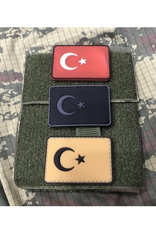 3D Slikonlu Türk Bayrağı Peç Arma