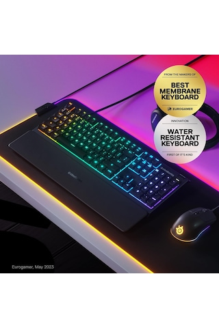 Steelseries Apex 3 Rgb Oyun Klavyesi 10 Bölgeli Rgb Aydınlatma Ip