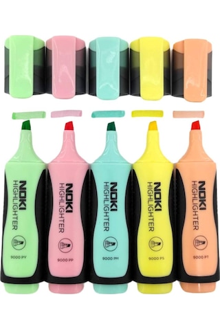 Noki Pastel Fosforlu Kalem 5 Renk Set