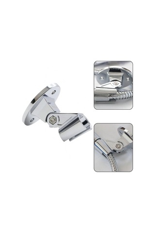 Bosphorusboutique02 Duş Braketi Sabit Tabanlı Duş Başlığı Yüksek Kalite Gümüş, 7x5 Cm, 1 Parça Gümüş