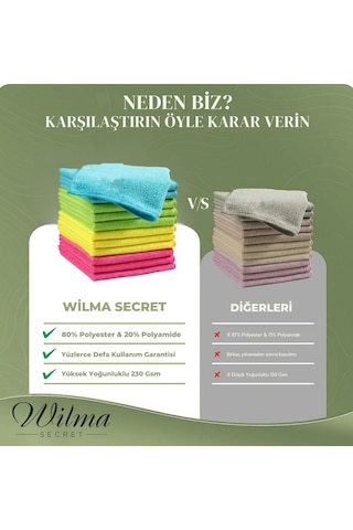 Mikrofiber Temizlik Bezi Pro Pembe 40x40 Cm - 20 Adet Şeffaf