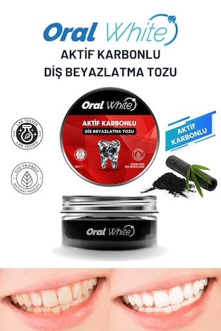 Oral White Aktif Karbonlu Diş Beyazlatma Tozu 50 G