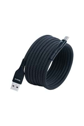 Ks-ac01 Siyah Manyetik Usb-c-usb-a Kablo 1 M, Süper Hızlı Şarj